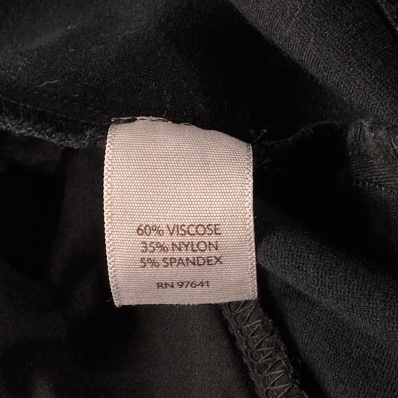 J. Jill Medium Ponte Leggings Pants Zip Pockets Pull-On Flat Front Stretch Black - Picture 7 of 8